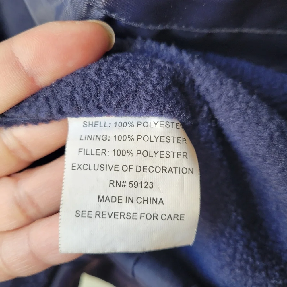Boy's Navy Blue Solid Full zip No hood Puffer Jacket from U.S. Polo Assn.18/20